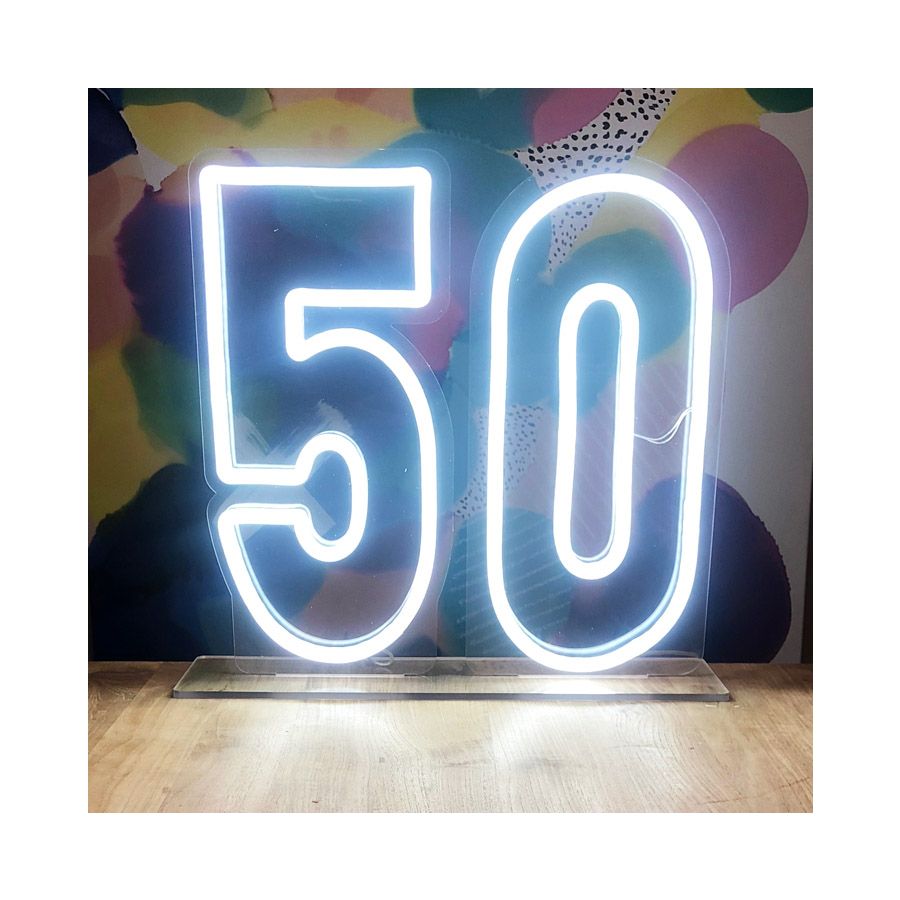 50 Happy Birthday - LED Neon Sign