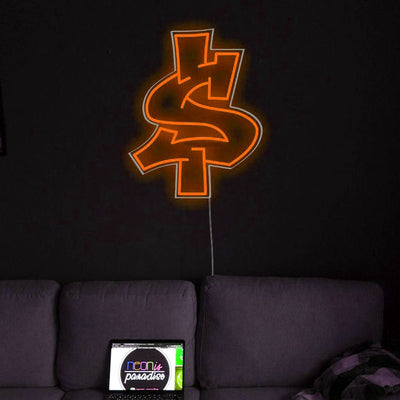 Dollar Neon Sign for Bedroom