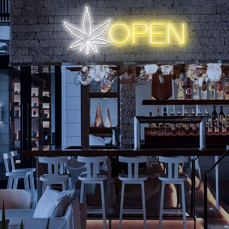 Cannabis LED Neon Sign / Marijuana Leaf Neon Sign / Weed Leaf Neon Sign ...