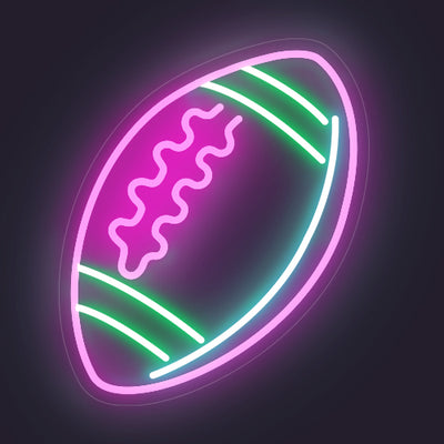 Rugby Ball Neon Sign