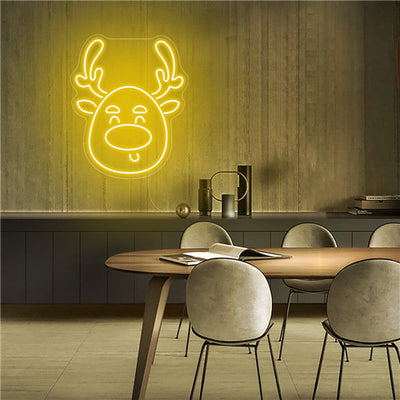 Yellow Elk Neon Sign