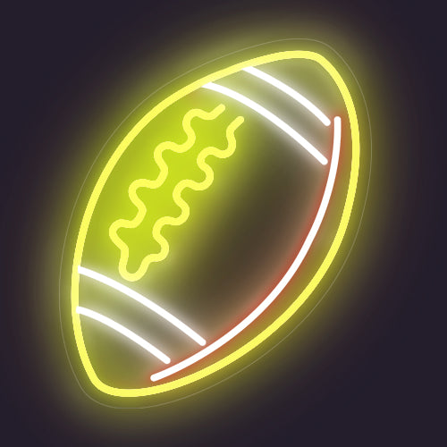 Rugby Ball Neon Sign