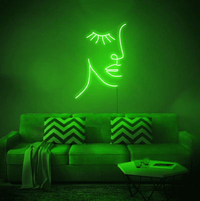 Face Neon Sign | Custom Neon Sign | Girl Face Led Neon Sign