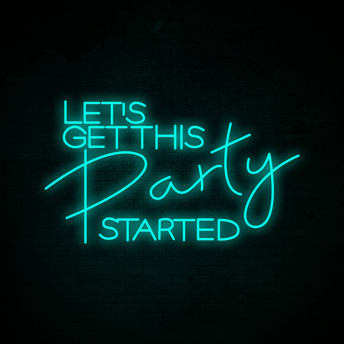 let's get this party started wedding reception sign