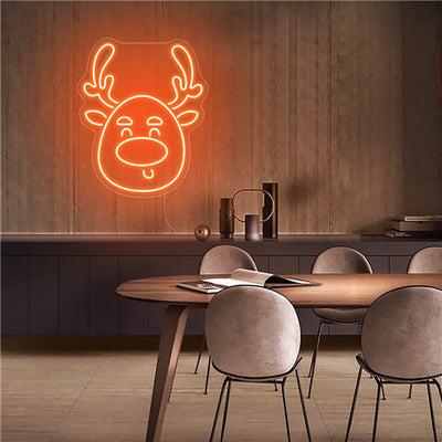 Orange Elk Neon Sign