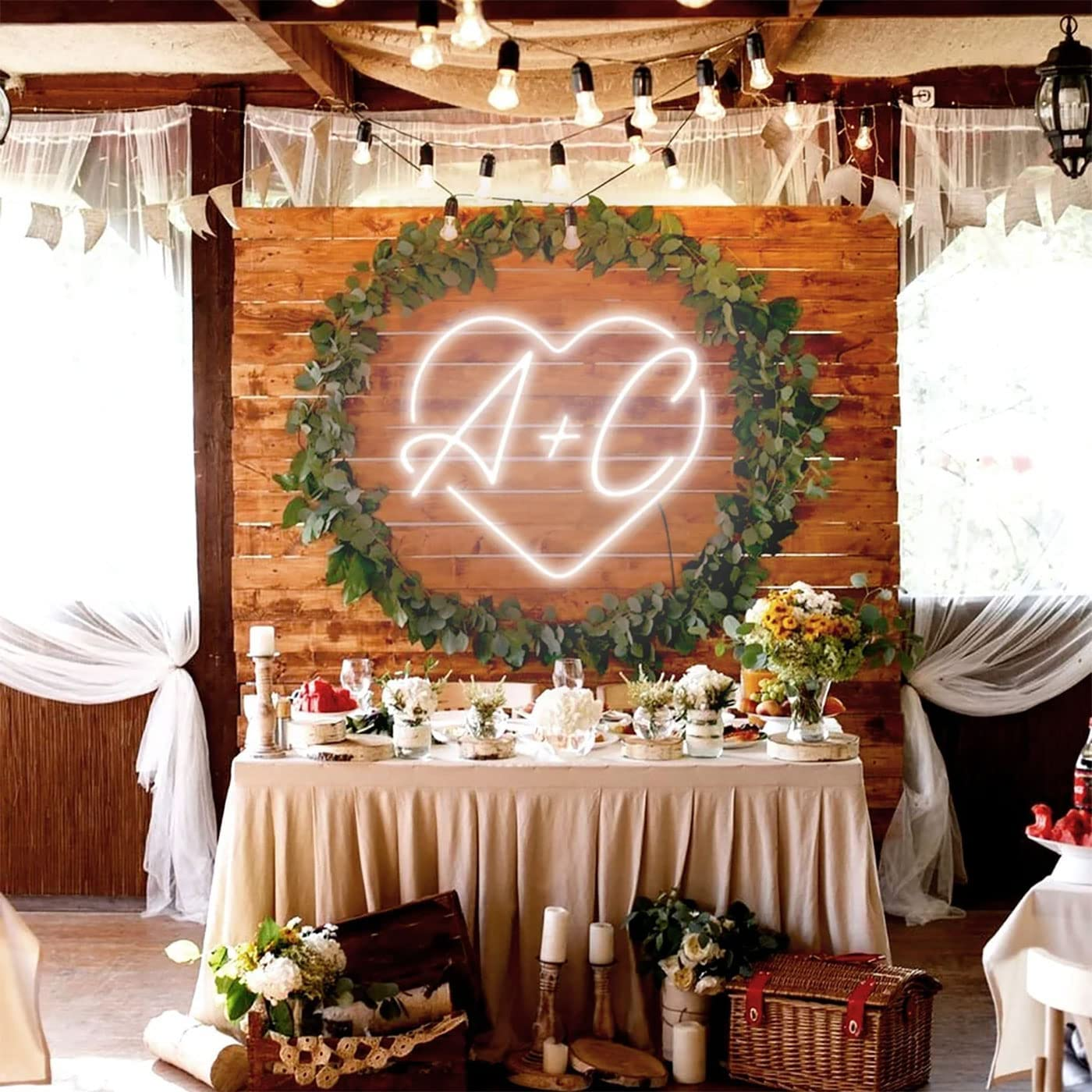 Heart Wedding Neon Sign