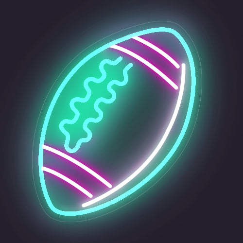 Rugby Ball Neon Sign