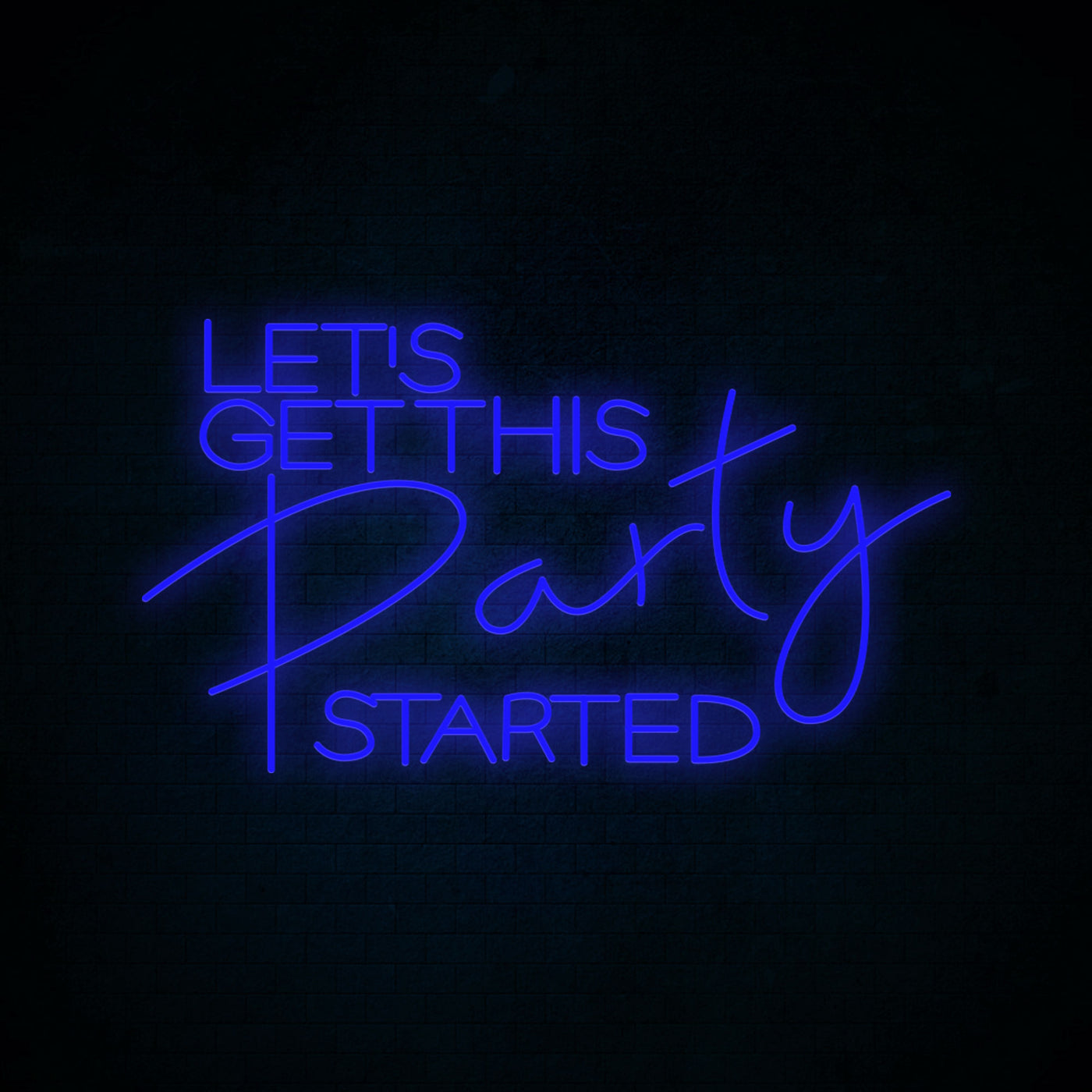 Minimalist Lets Get This Party Started Welcome Sign