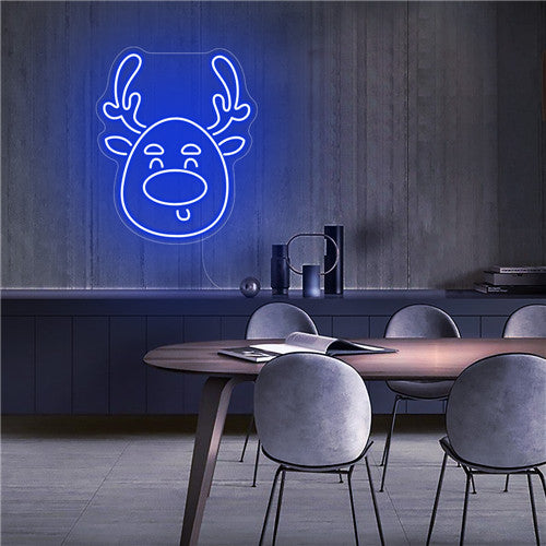 Blue Elk Neon Sign