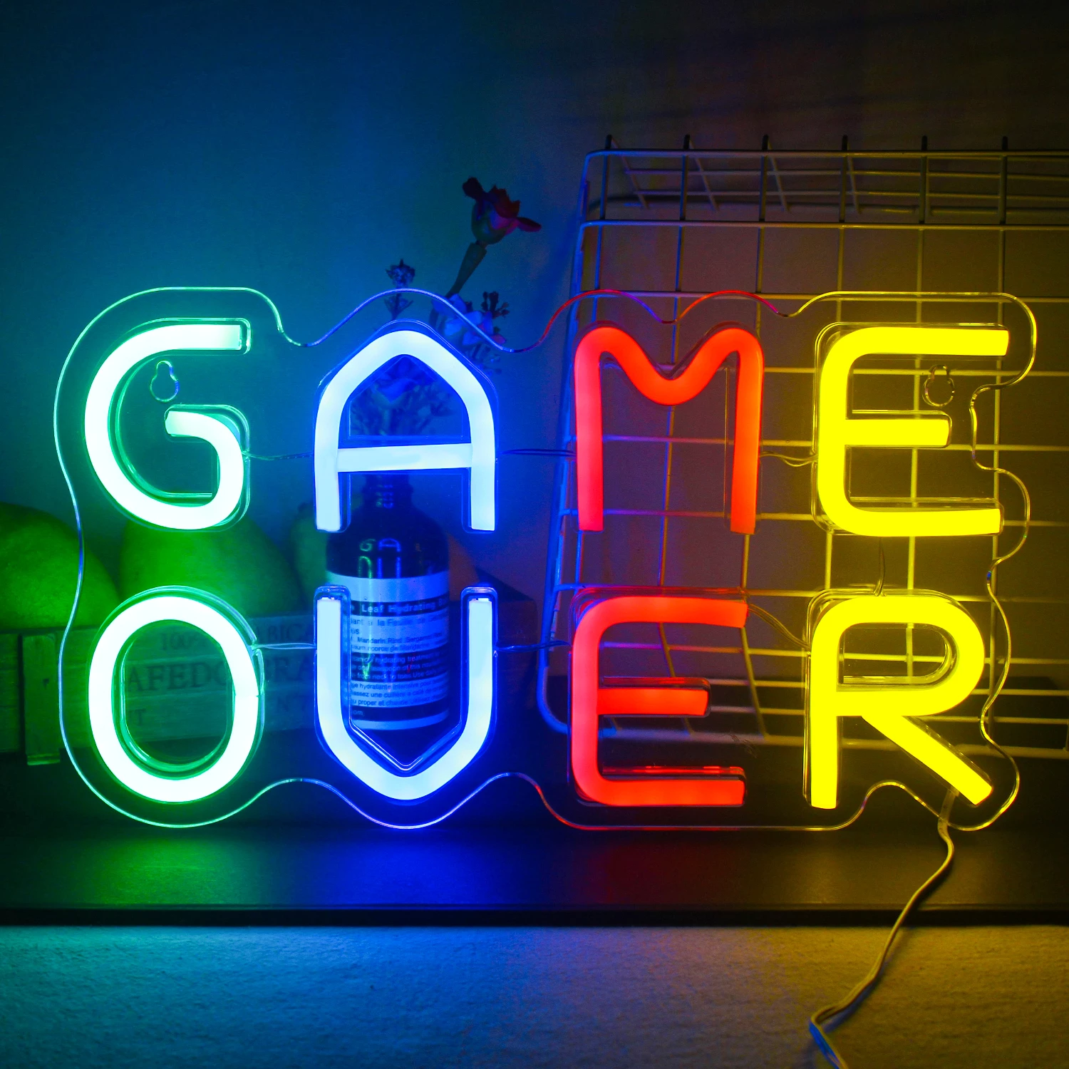 Game Over - LED Neon Sign | Game Room Neon Lights – LUCKYNEON