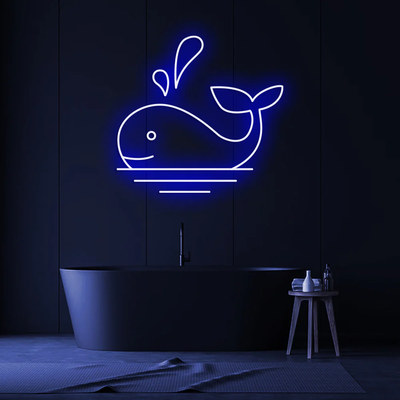 Whale Neon Sign