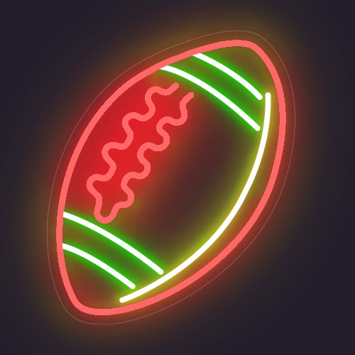 Rugby Ball Neon Sign