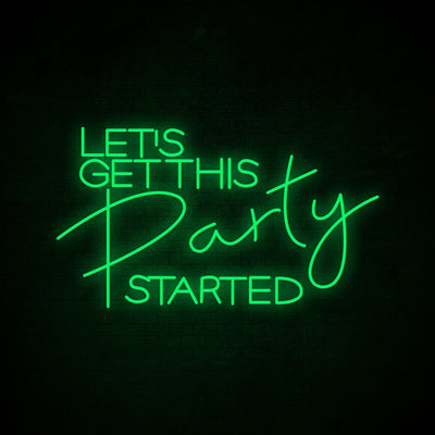 Let's get this party started sign - Wedding welcome sign - Party sign - Wedding day signs