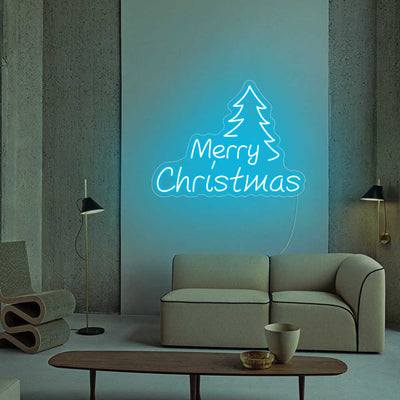 Merry Christmas Tree Neon Sign