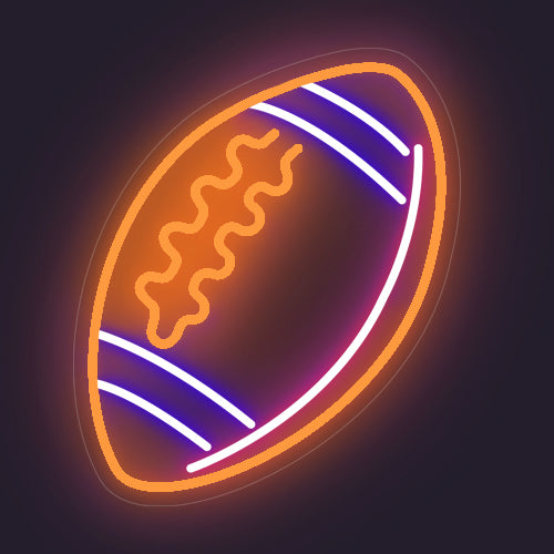 Rugby Ball Neon Sign