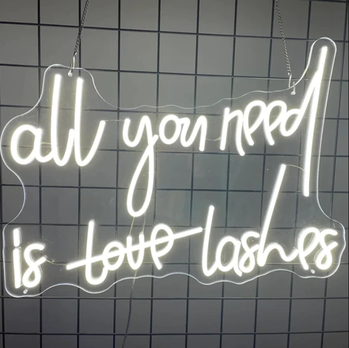 Led Neon Lashes Sign All You Need Is Lashes - LED Neon Signs β LUCKYNEON