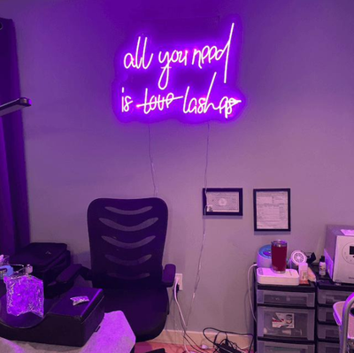 All You Need Is Lashes - LED Neon Signs