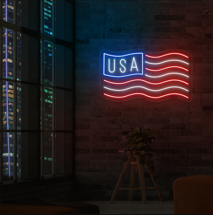 American USA Flag - LED Neon Signs