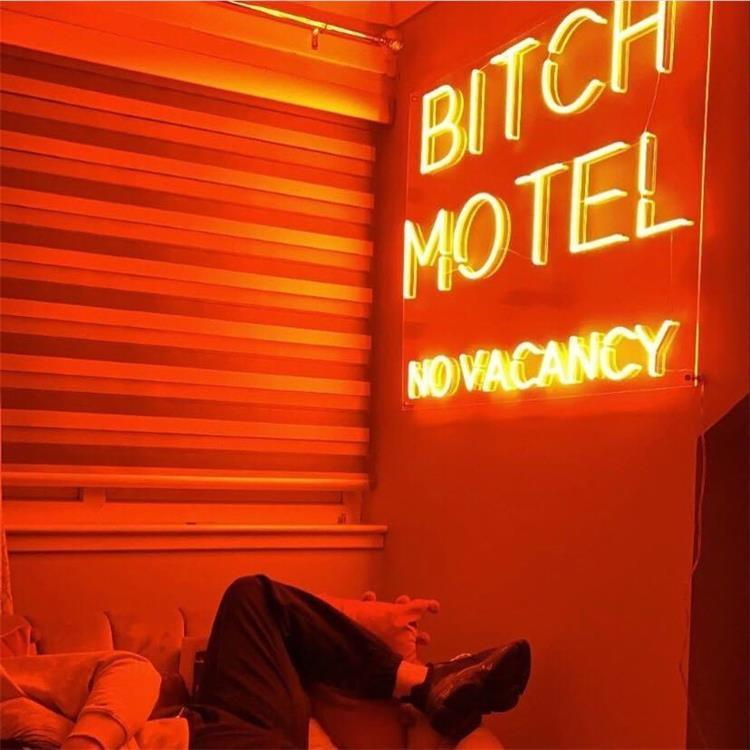 BITCH MOTEL NO VACANCY Neon Sign