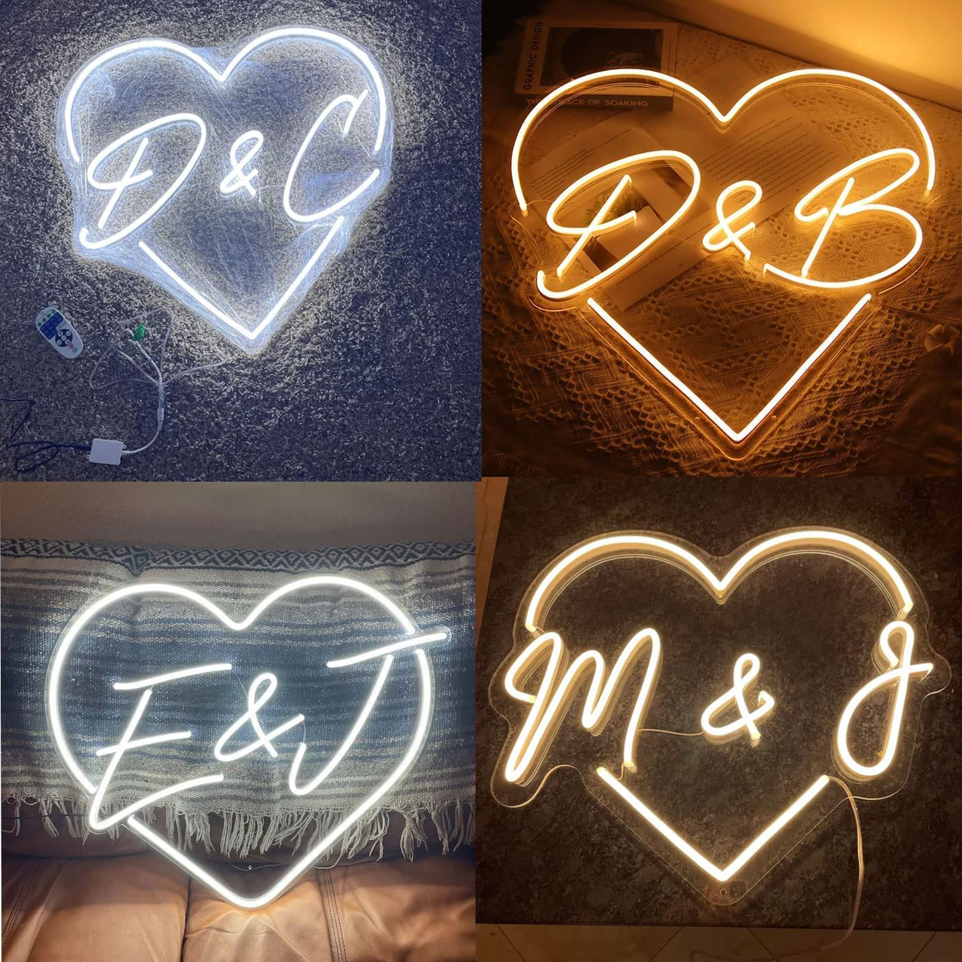 Heart Wedding Neon Sign