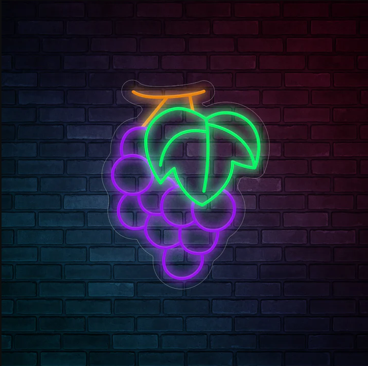 Grape Sign Grape- LED Neon Signs – LUCKYNEON
