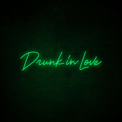 Personalized Drunk In Love Bar Neon Sign