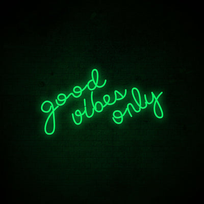  Good Vibes Only glass tube Neon Light Sign Home Beer Bar Pub Recreation Room Game Lights Windows Glass Wall Signs 