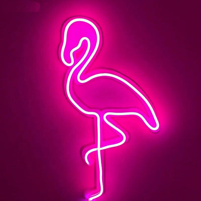 Pink flamingo custom neon sign 