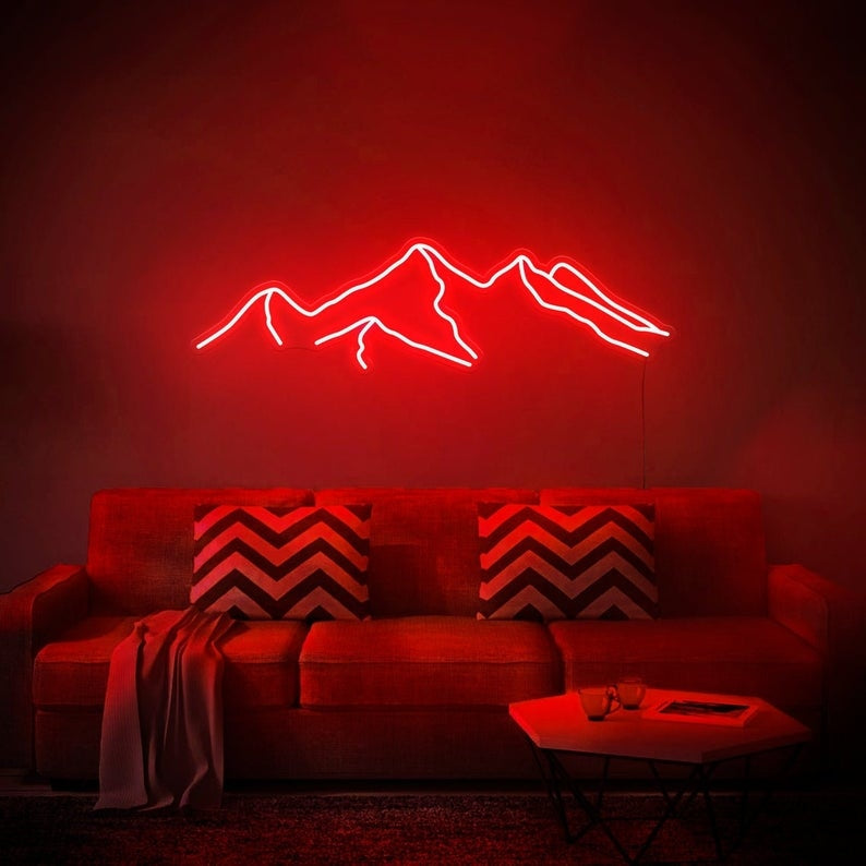 Mountains custom neon sign