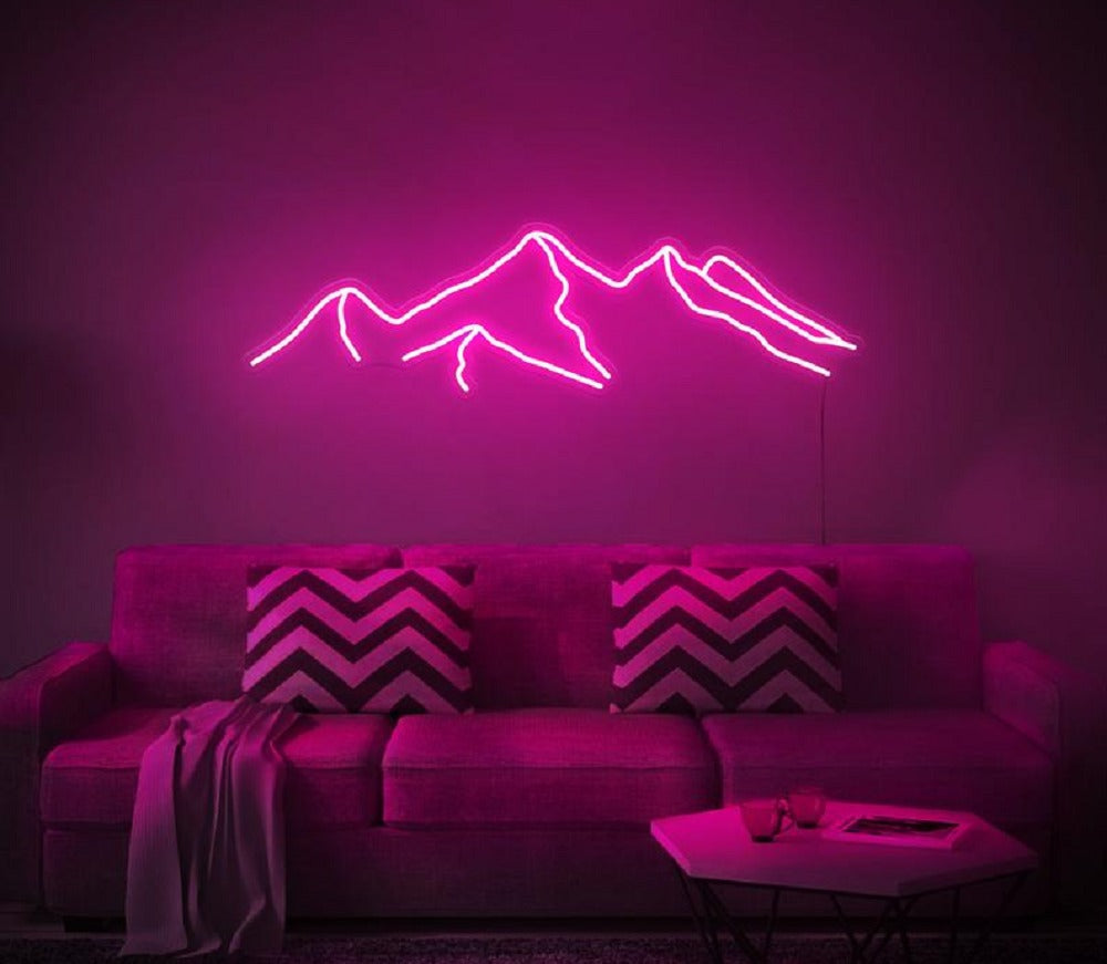 Mountain neon sign,Mountain led sign,Mountain wall art neon