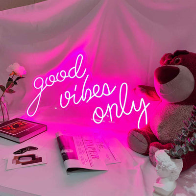 Good vibes only, Unbreakable Neon Sign, Neon Letters,