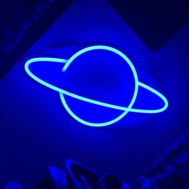 Saturn Planet - LED Neon Sign