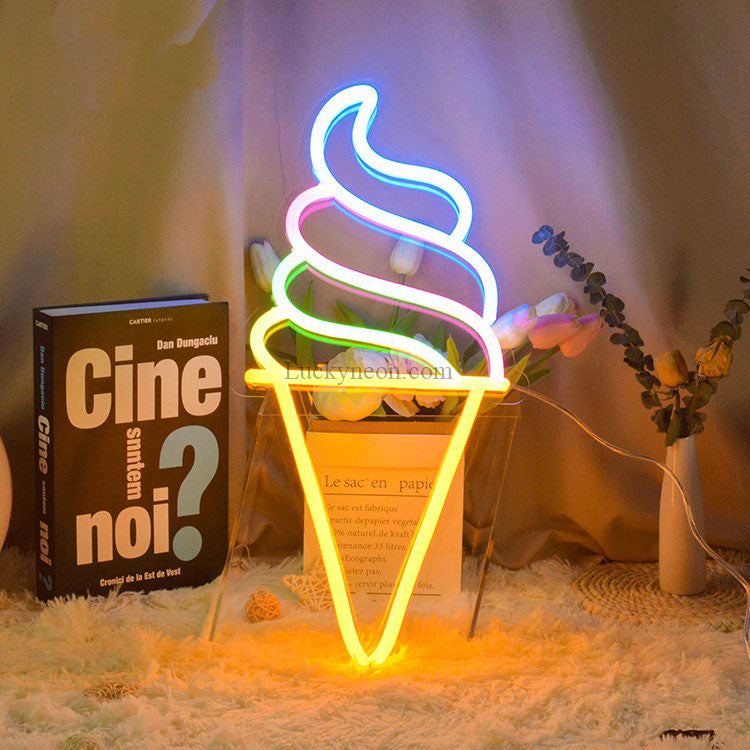 Ice cream neon, cake neon - neon sign