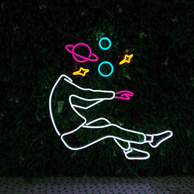 Falling Into Space Neon Signs, Led Neon Sign, Christmas Neon Sign