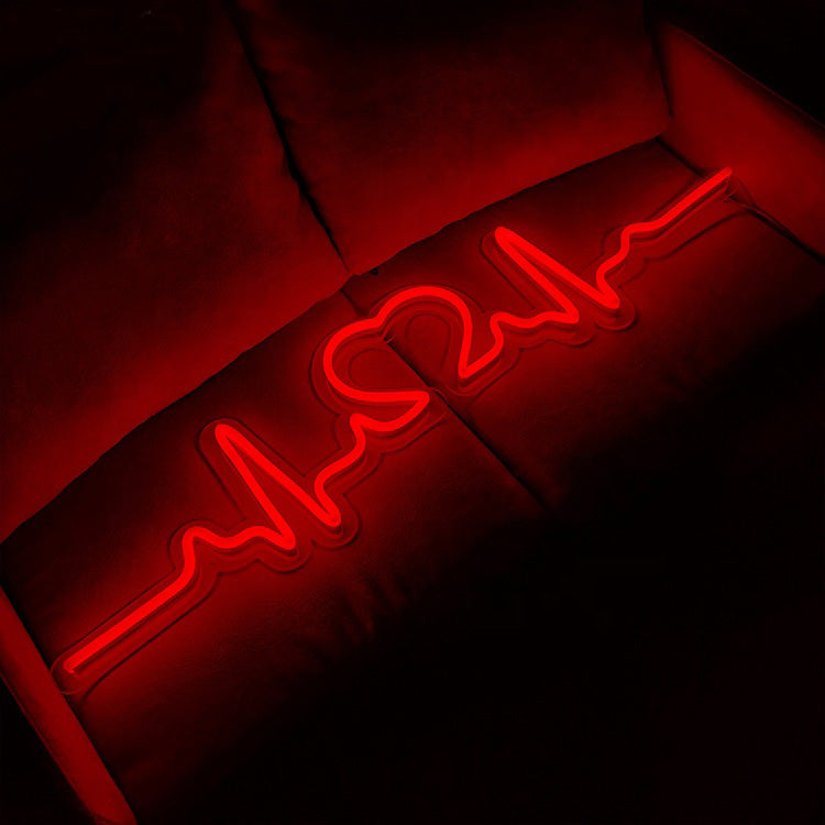 beating love heart, handmade neon sign