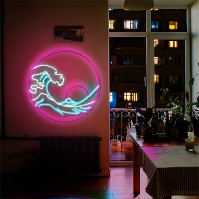 Sun wave Neon Sign / Sun wave Led Sign / Sunrise Neon Sign
