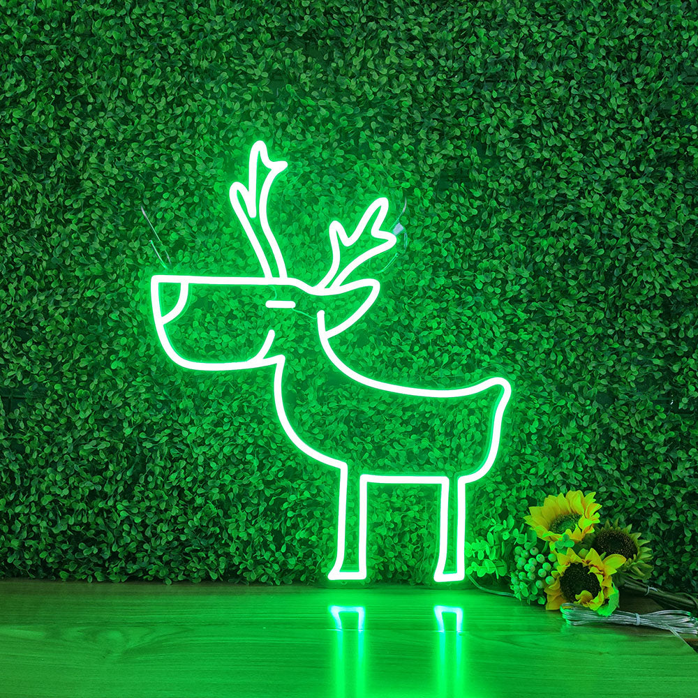Elk Deer Christmas Neon Sign | Christmas Decor