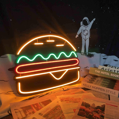 Hamburger Neon Restaurant Shop Signs - LED Neon Signs