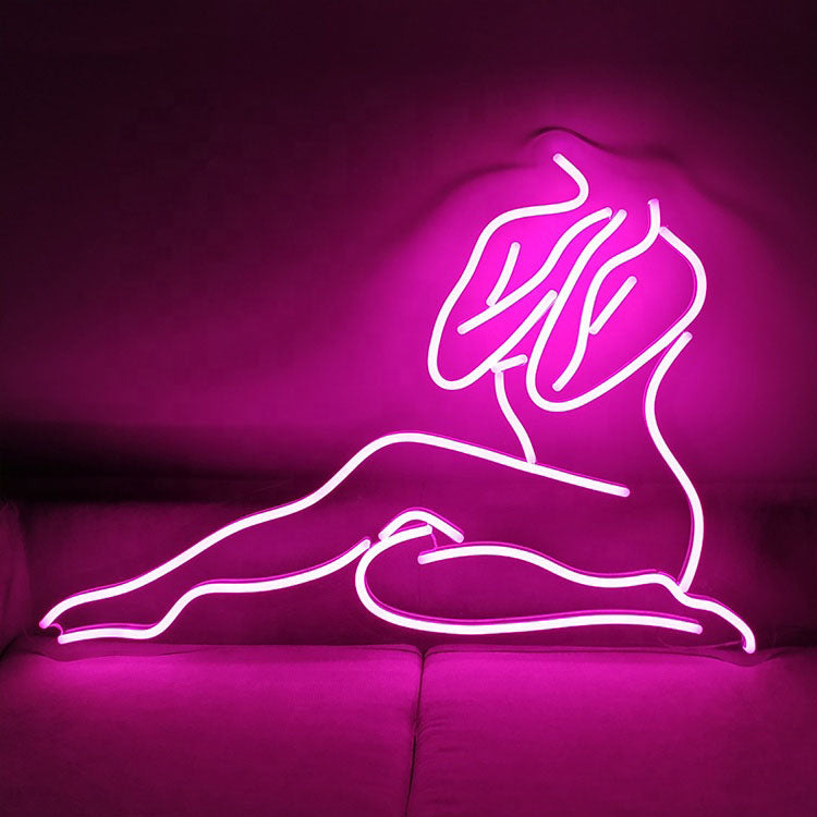 aesthetic naked lady led neon sign