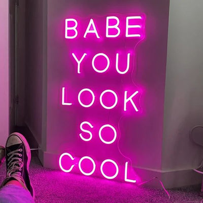 Babe You Look So Cool Led Neon Art Sign Light