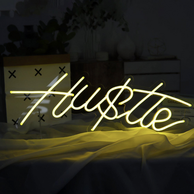 Hustle Custom Dimmable LED Neon Signs for Wall Decor