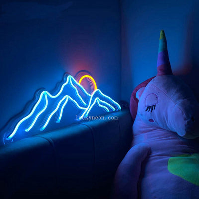 Mountain neon sign