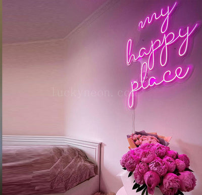 My Happy Place Neon Sign