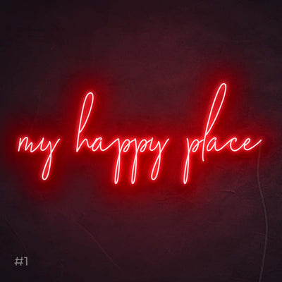 My Happy Place Custom Dimmable LED Neon Signs for Wall Decor