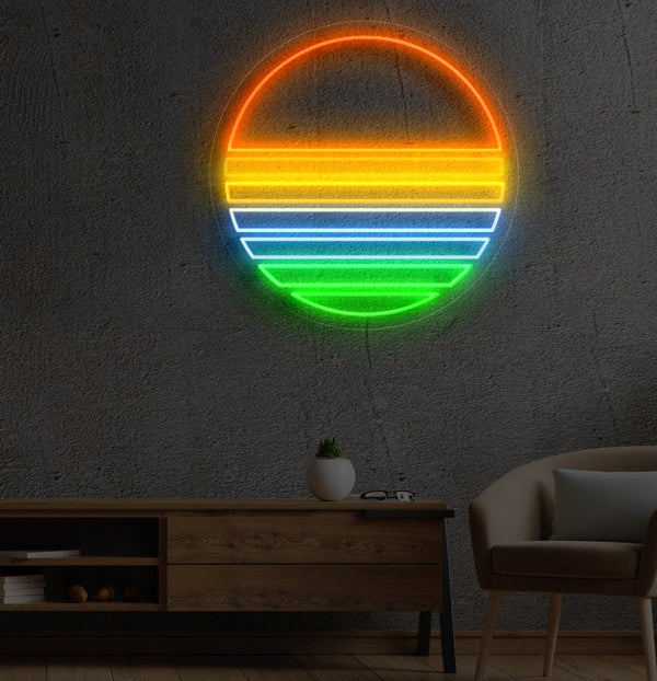 Vapor wave Neon Sign, Wave Neon Sign, Sunrise Sunset Neon Sign – LUCKYNEON