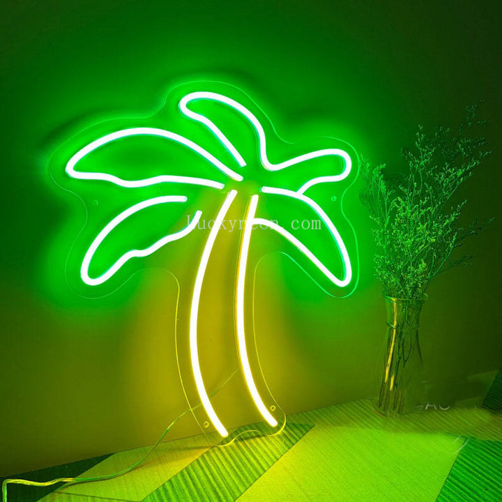 Palm tree neon light sign discount