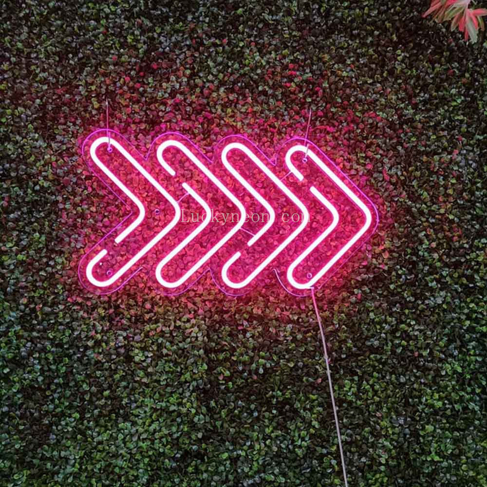 Led Pointer Sign Arrow neon sign, direction pointer neon light, Photo zone Neon Sign ...