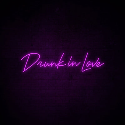 Drunk In Love Wall Neon Signs Wall Light for Home Decor or Bar Wall Neon Light Sign Provides Light for Parties, Living Spaces, or Restaurants