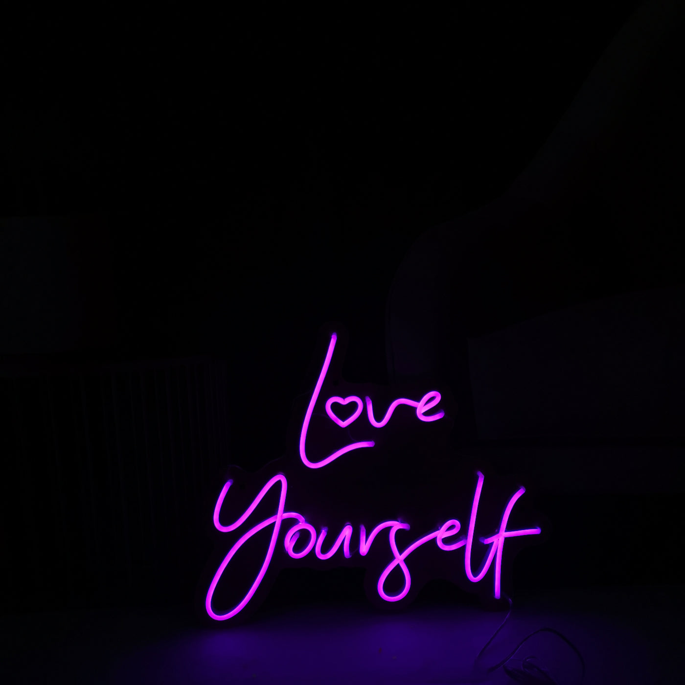 love yourself neon sign