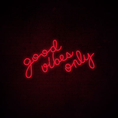 Good Vibes Only Acrylic Neon Light Sign